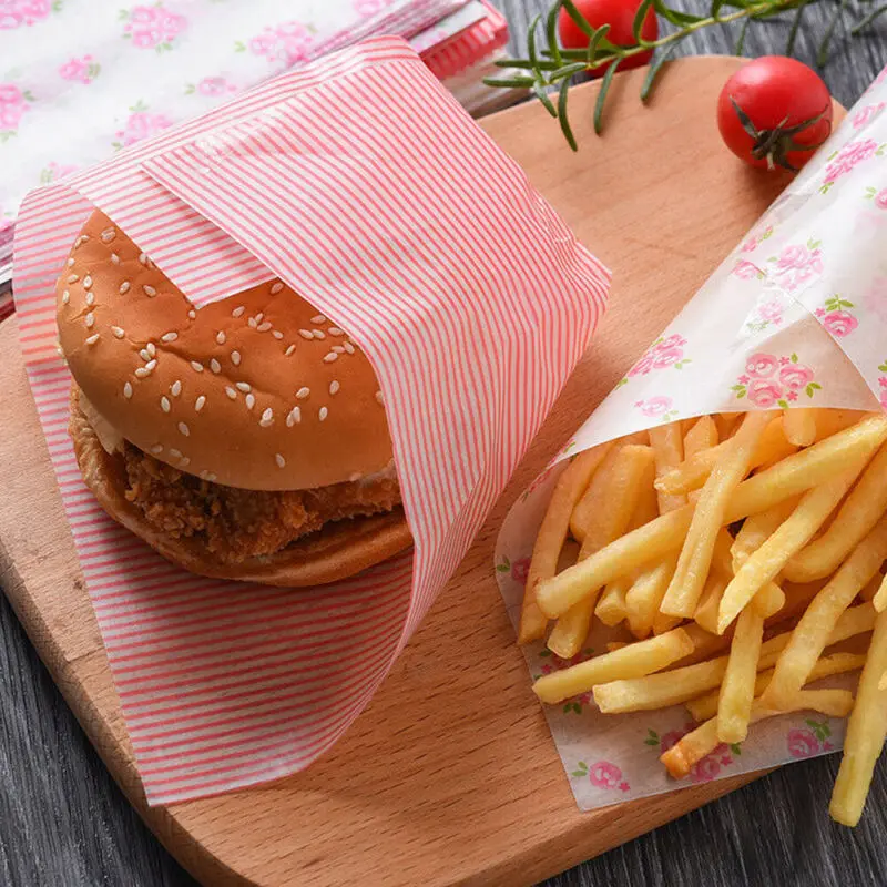 

50Pcs/Lot Wax Paper Disposable Food Wrapping Greaseproof Paper Soap Packaging Paper Wax Paper Disposable Food Wrapping Paper