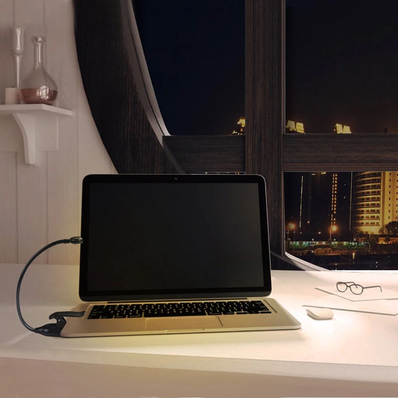 9 светодиодов Перезаряжаемый USB книжный светильник s гибкий светильник для чтения приглушенный светильник Настольная настольная портативная лампа для ноутбука книжные черви
