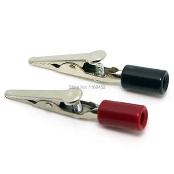 

CC715 Solid Steel Crocodile Alligator Clips with barrel screw