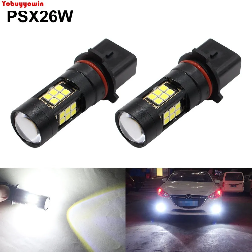 2X P13W PSX26W Extremely Bright Projector LED Car Bulbs for Fog Lights