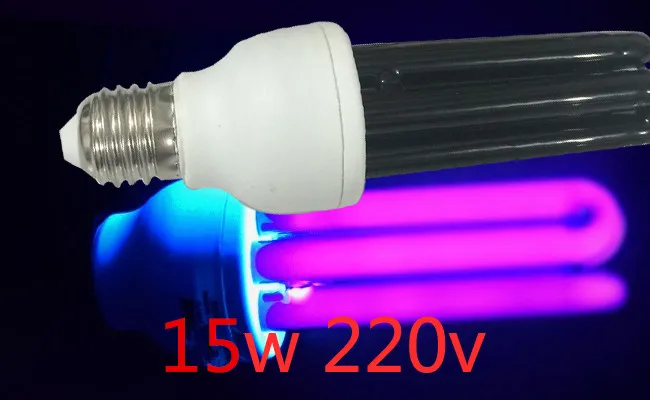 220V 26W 36W 40W 15W экстренный энергоэкономичная черный светильник, CFL UV светильник, CFL BLB, CFL фиолетовый светильник, E27 база CFL - Мощность в ваттах: 15W white cap