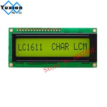 2 шт. ЖК-дисплей модуль 1601A 161 16*1 1601 ЖК-дисплей дисплей LCM зеленый экран LC1611-LY SPLC780D1 HD44780