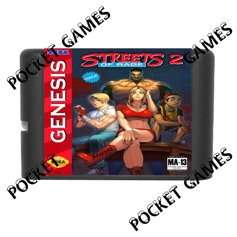 

Streets of Rage 2 Hack 23 People Game Cartridge For 16 bit Sega Mega Drive / Genesis