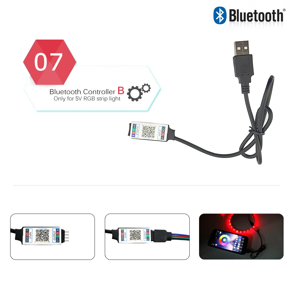 USB RGB LED контроллер 5 в Светодиодная лента пульт дистанционного управления 4pin