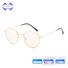 VCKA, круглые, анти-голубые очки для компьютера, для мужчин и женщин, металлическая оправа, ретро блокировка, очки для компьютерных игр, геймерские очки