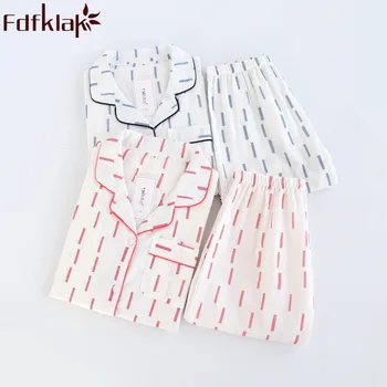 

Fdfklak Sleepwear Women Summer Pijama Cotton Short Sleeve Night Suit For Women Pajamas Set Night Suits Ladies Home Clothes Q1283