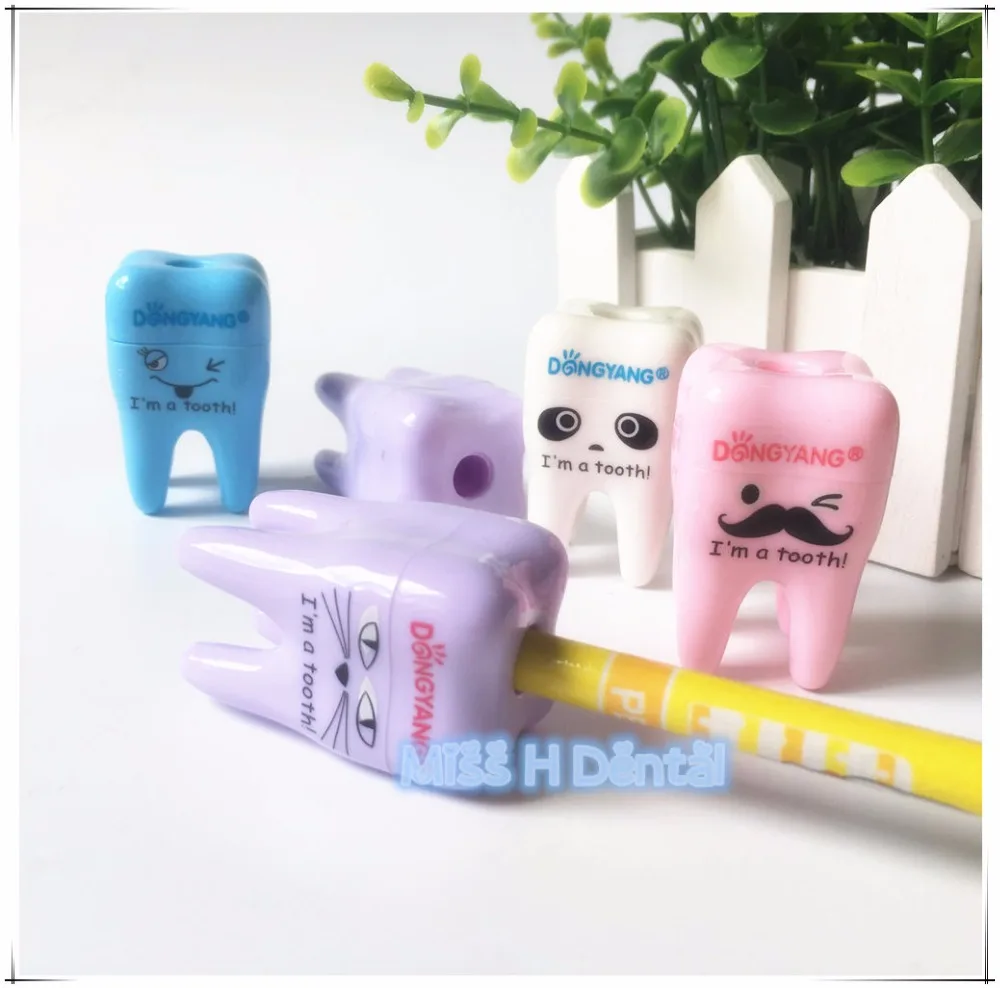 

32pcs Lovely Cute Tooth Pencil Sharpener School Kid's children Favorite Beautiful stationary dental clinic gift