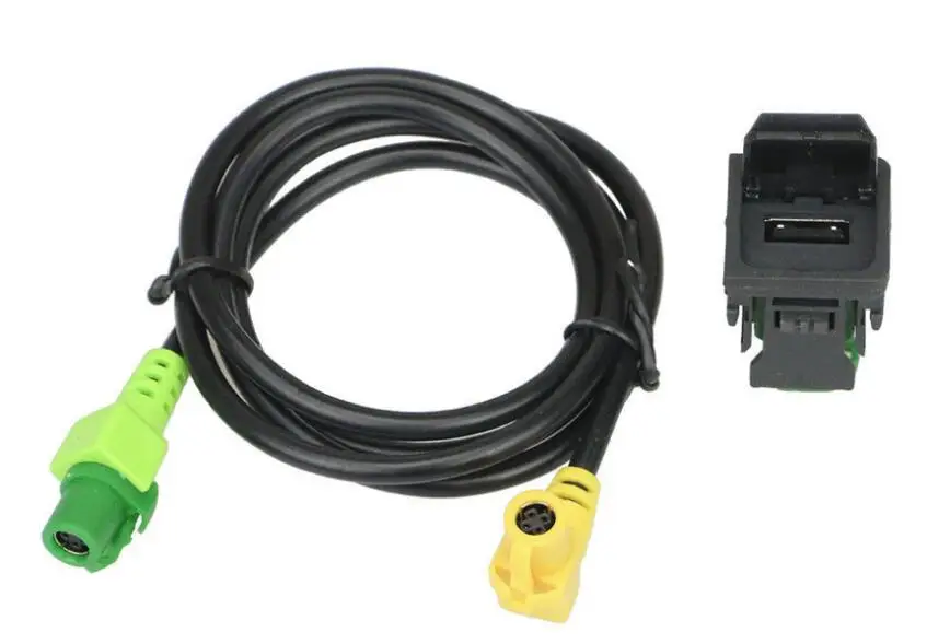 RCD510 RNS315 USB кабель с переключателем для VW Golf MK5 MK6 VI 5 6 Jetta CC Tiguan Passat B6|Кабели адаптеры