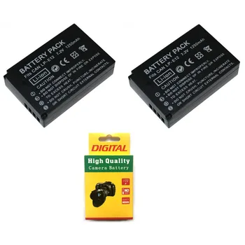 

Lot 2pcs 7.2V 1250mAh LP-E12 LPE12 LP E12 Rechargeable Camera Battery For Canon EOS 100D Kiss X7 Rebel SL1 EOS M10 DSLR
