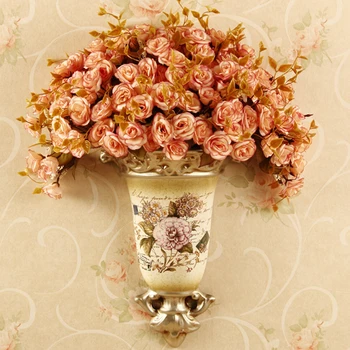 

European vase basket wall mural pendant floral garden Home Furnishing wall decoration wall decoration