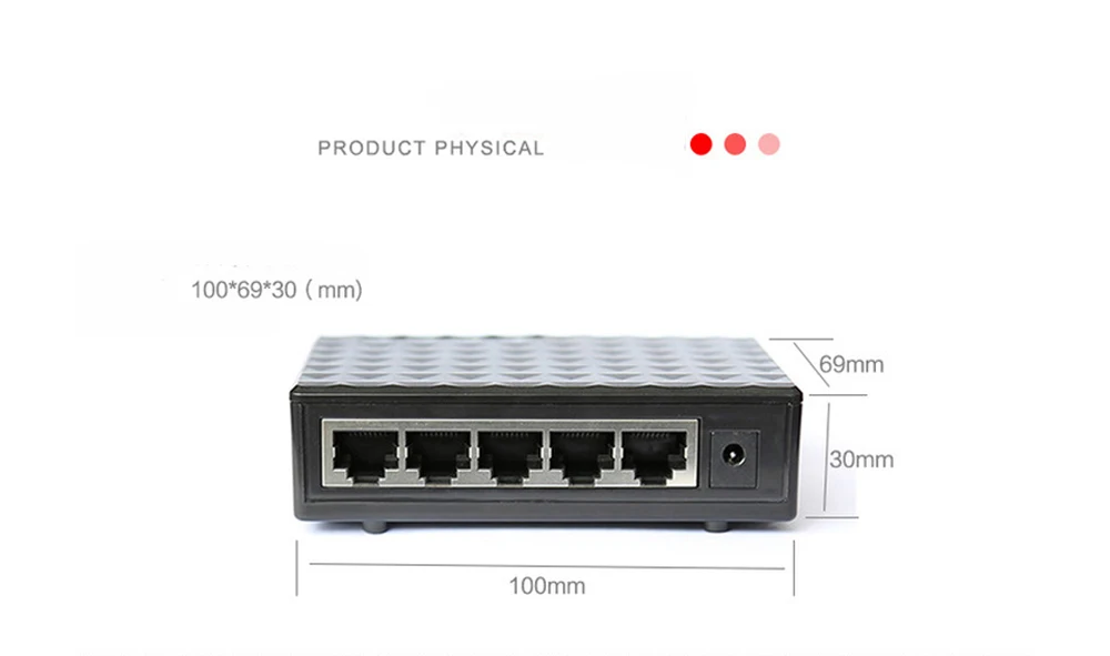 Mini 5 Port Desktop Ethernet Network Switch,1000Mbps LAN Hub,Small and  Smart,Plug and Play,Easy Setup