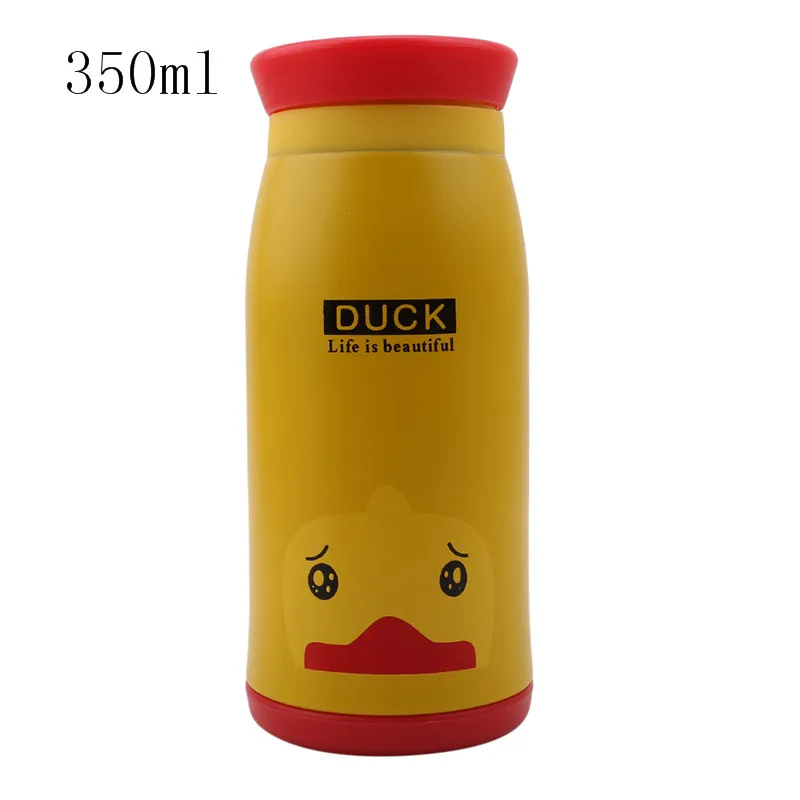 350ml/260ml Thermal Mug Cartoon Duck Deer Elephant Panda Lion Animal Thermos Cup For Women Kids Water Bottle garrafa termica