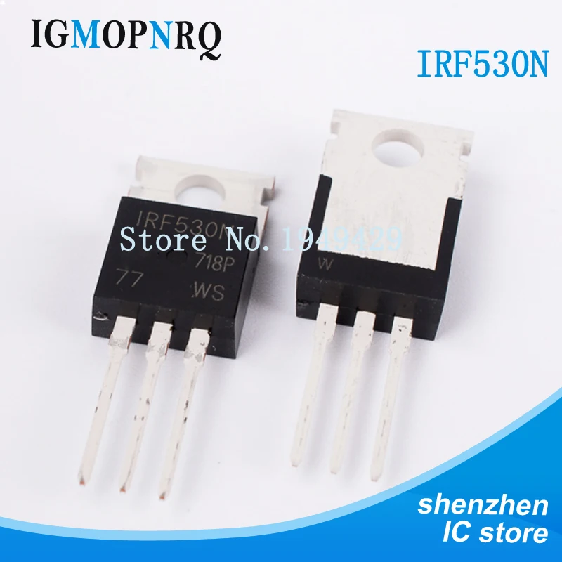 10 шт./лот IRF530N IRF530 IRF530NPBF MOSFET MOSFT 100V 17A 90mOhm 24.7nC TO 220 Новинка|Транзисторы| |
