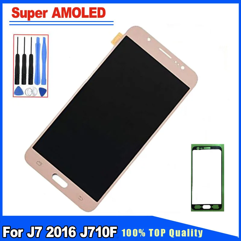 

Super AMOLED Quality Replacement Part For Samsung Galaxy J7 2016 J710F J710M LCD Display Touch Screen Digitizer Full Assembly