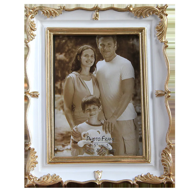 Buy High Quality American Style Photo Frame Wedding Desktop Picture Frames Living Room Home Decor Resin Photo Frame Popular Gift