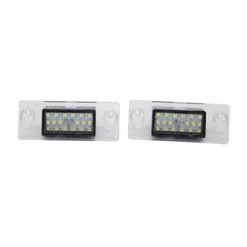 

2Pcs Error Free 18 LED License Number Plate Lamps License Light Auto Bulb Car Accessories fit for Audi A4 S4 B5 1998-2000 2001