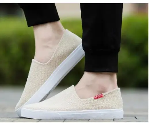 

Men's autumn casual canvas shoes lazy one-legged shoes