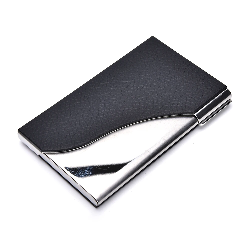 1PCS High Quality Black Steel Business Name Card Case Holder Creative Gift