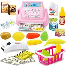 Детский супермаркет игрушечная касса с корзиной ролевые игры играть деньги Развивающие игрушки для девочек для детей