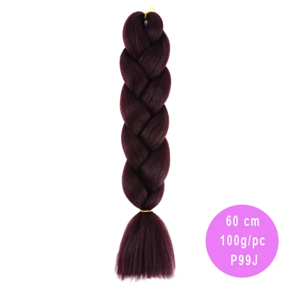 AliRobam 2" омбре крупное плетение волос Синтетические широкие сплетенные волосы для наращивания 100 г объемная синтетическая коробка плетение волос - Цвет: T4/613#