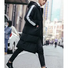 Новая модная зимняя длинная куртка для мужчин и женщин, теплая водонепроницаемая брендовая одежда, мужское осеннее пальто, качественная черная белая синяя пуховая парка