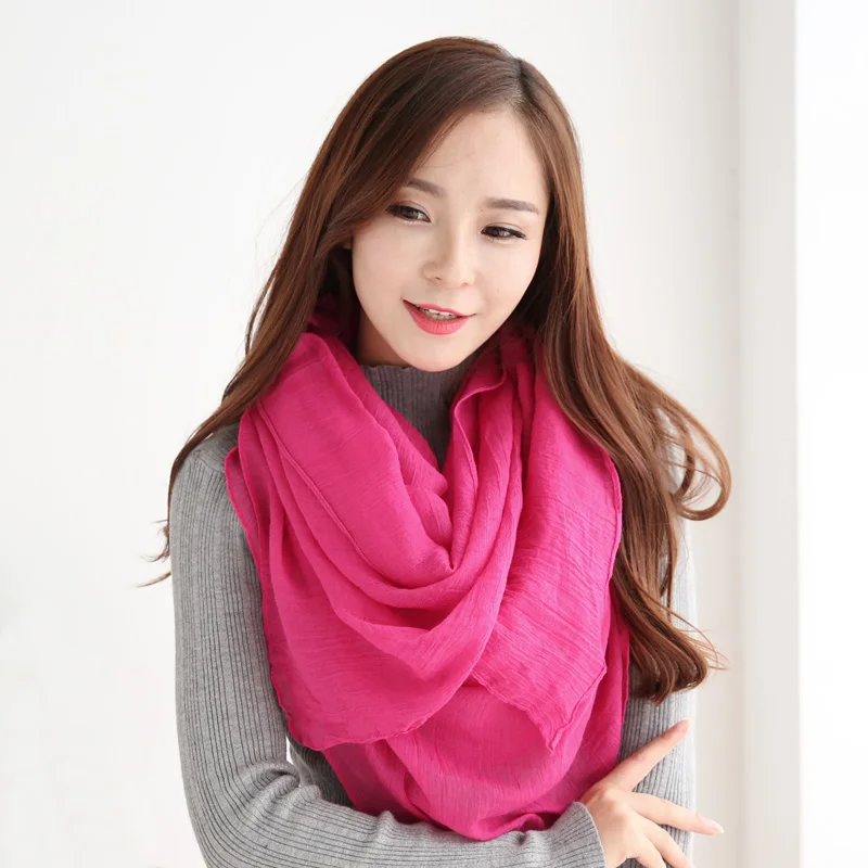 2016 Fashion Winter Scarves Women Hijab Scarf Cotton Pure Color blanket Scarf Female Brand Winter Shawls And Scarves