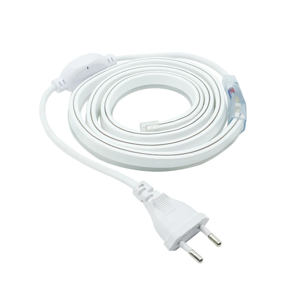 

Multicolour Waterproof 2m 220v Smd2835 Neon Led Strip Light Flexible String Fairy Lighting With Eu Plug For Outdoor Decoration