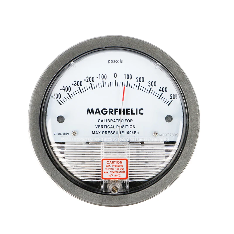 500500PA Micro Differential Pressure Gauge High Precision 1/8 "NPT Air