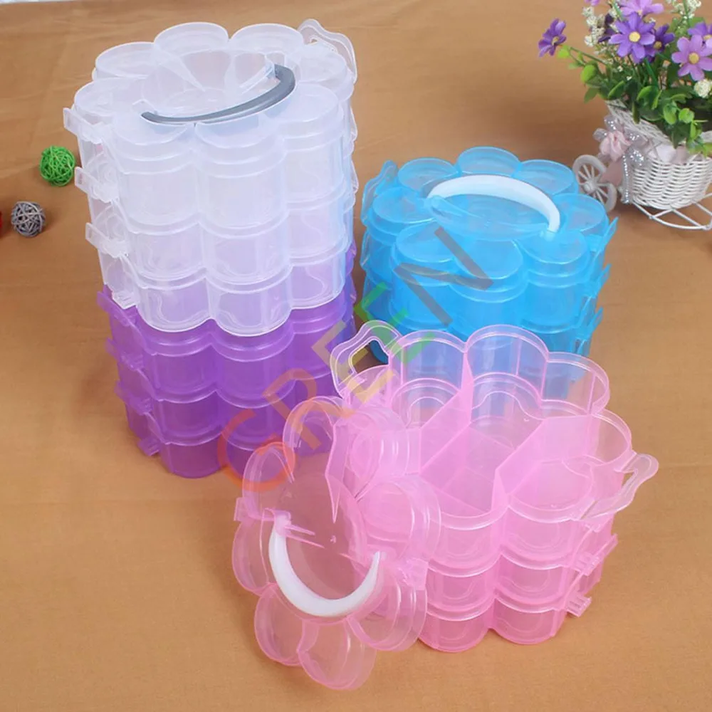 3 Layers Stackable Bead Storage Box With 15 Compartments Great For Crafts Jewellery | Дом и сад