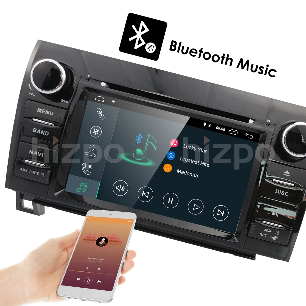 Excellent 7 Inch 2 Din HD 1024x600 Quad Core Android 8.1 Car DVD GPS For Toyota Tundra Sequoia 2008-2013 Stereo Radio 4G WiFi OBD DVR DAB+ 13