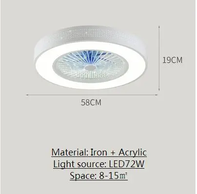 Потолочный светильник с вентилятором, современный минималистичный, для спальни, Круглый, в скандинавском стиле, для ресторана, светодиодный, для спальни, для учебы, для балкона, светильник - Цвет корпуса: Зеленый