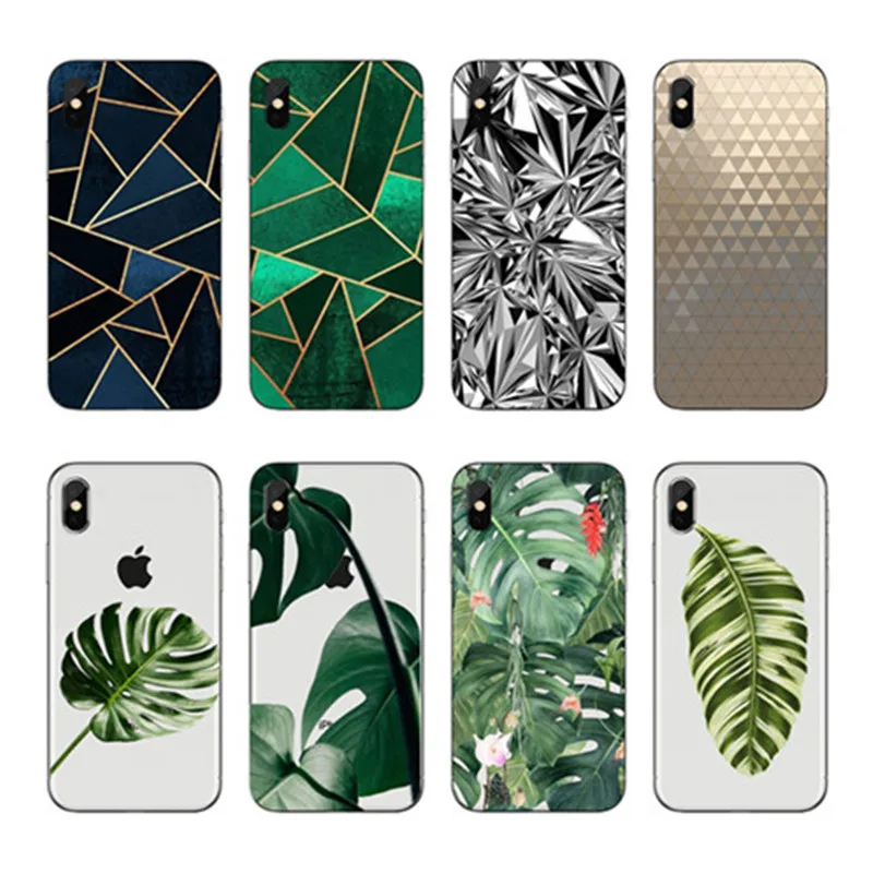

Luxo Rigido Soft TPU Caso telefone Grafico Padrao Geometrico Retro Capa para iphone 4 5 6 plus 7 8 Alem de Plantas Folhas Caso