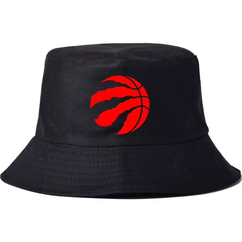 black 2 Летний свитер Raptors cap, женская и мужская Панама, с принтом, плоский козырек Рыбацкая шляпа, Широкий 100 хлопок - Цвет: black 2