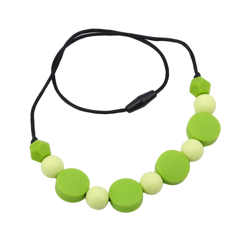 Silicone Beads Round Baby Teething Teether Chain Chew Beads For Pacifier Clips Chew Teether BPA Free Silicone