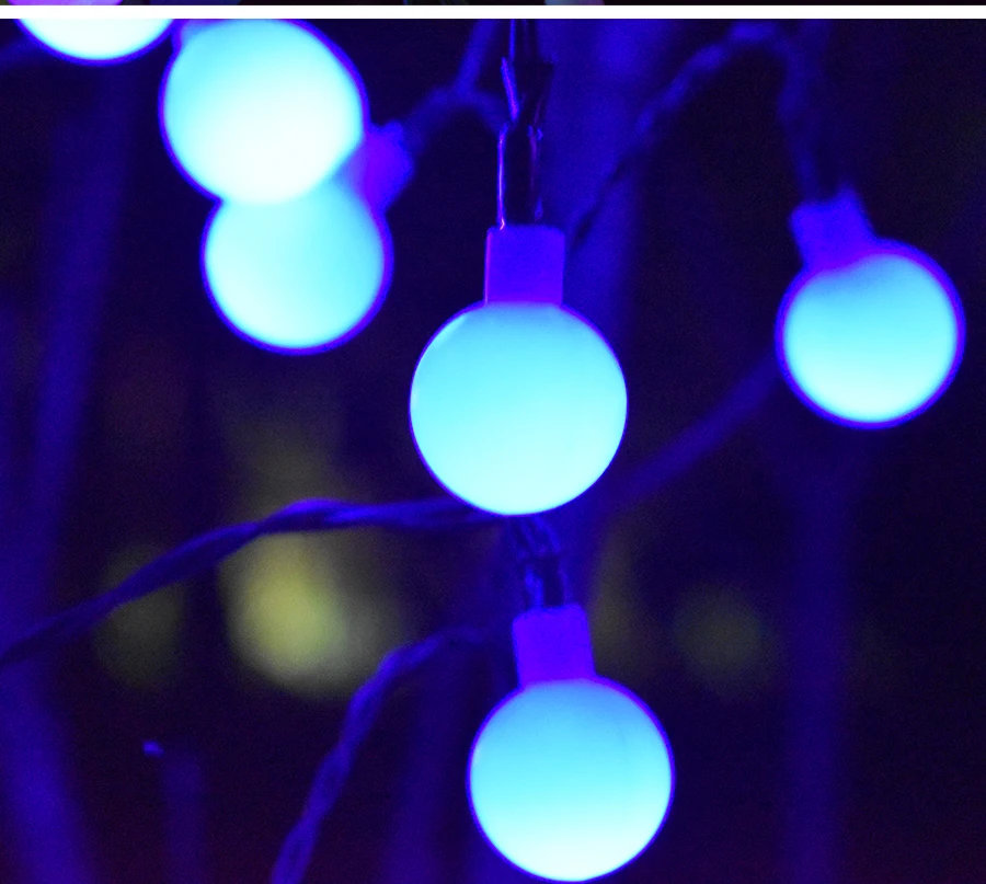Солнечный уличный струнный светильник s 30 светодиодный водонепроницаемый шар рождественские лампы на солнечных батареях Звездный Сказочный светильник для сада двора дома вечеринок