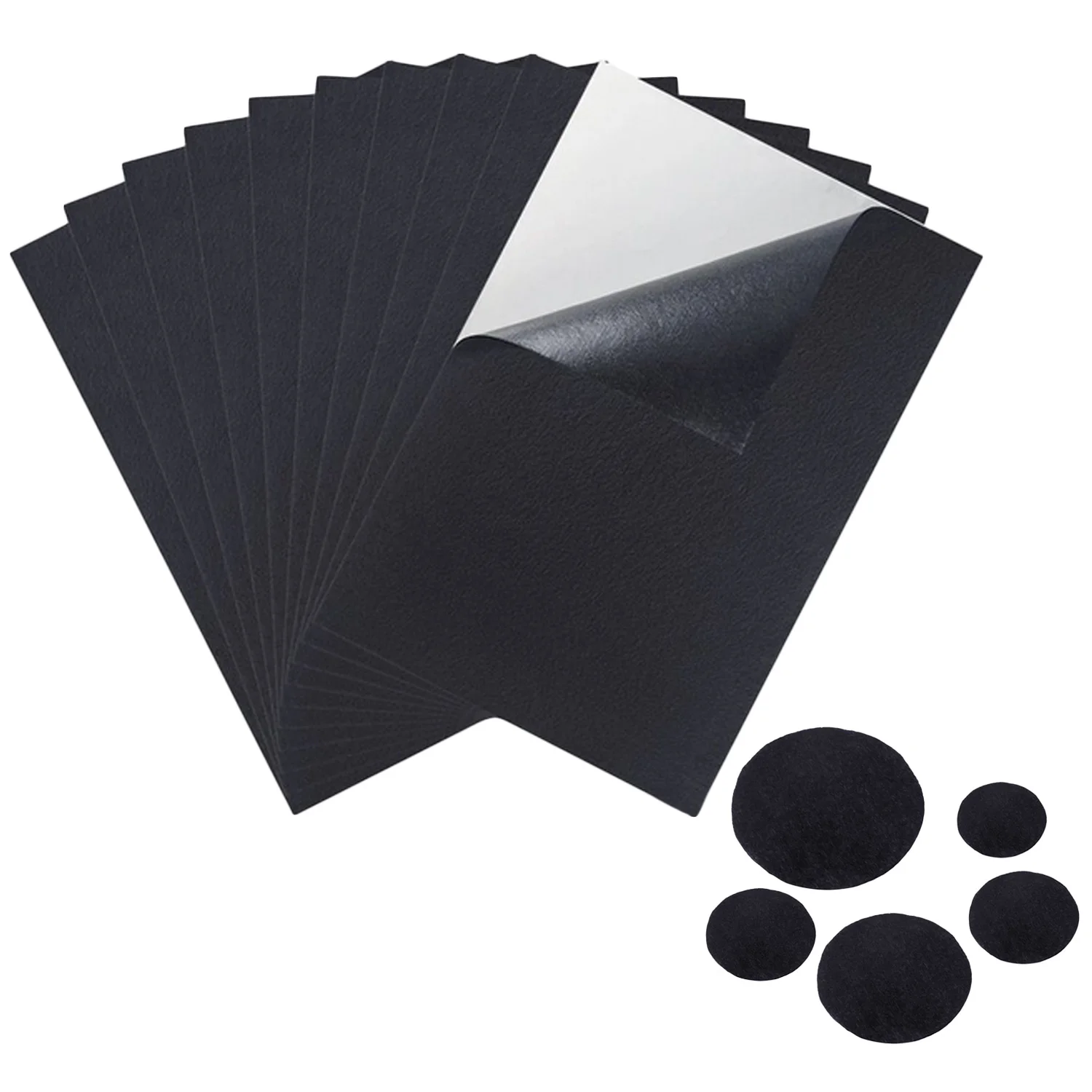 

10PCS A4 Size Self-adhesive Felt Back Sheets for Furniture DIY Craft Stationery Jewelry Box Bags House Adorning Costumes Black