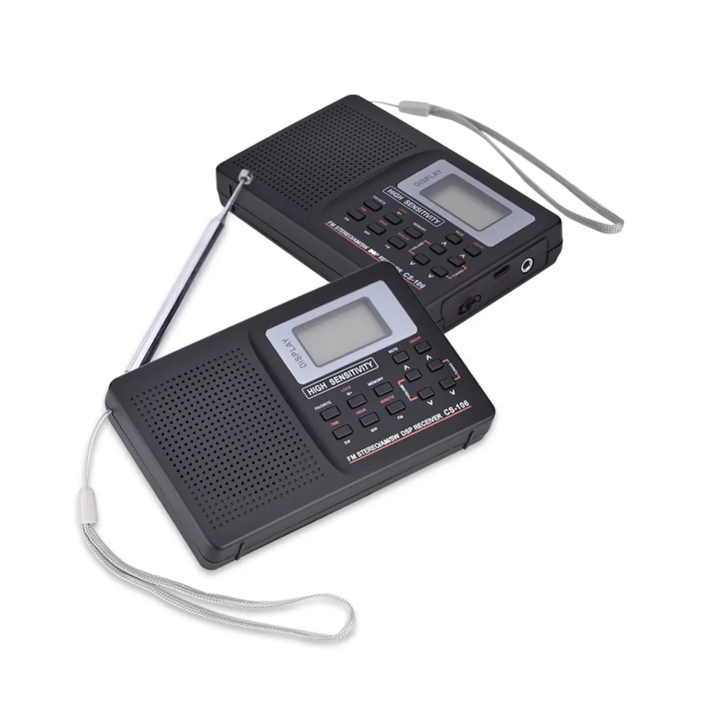 

VBESTLIFE Portable FM/AM/SW/LW/TV Sound Full Band Receiver Receiving Radio Alarm Clock