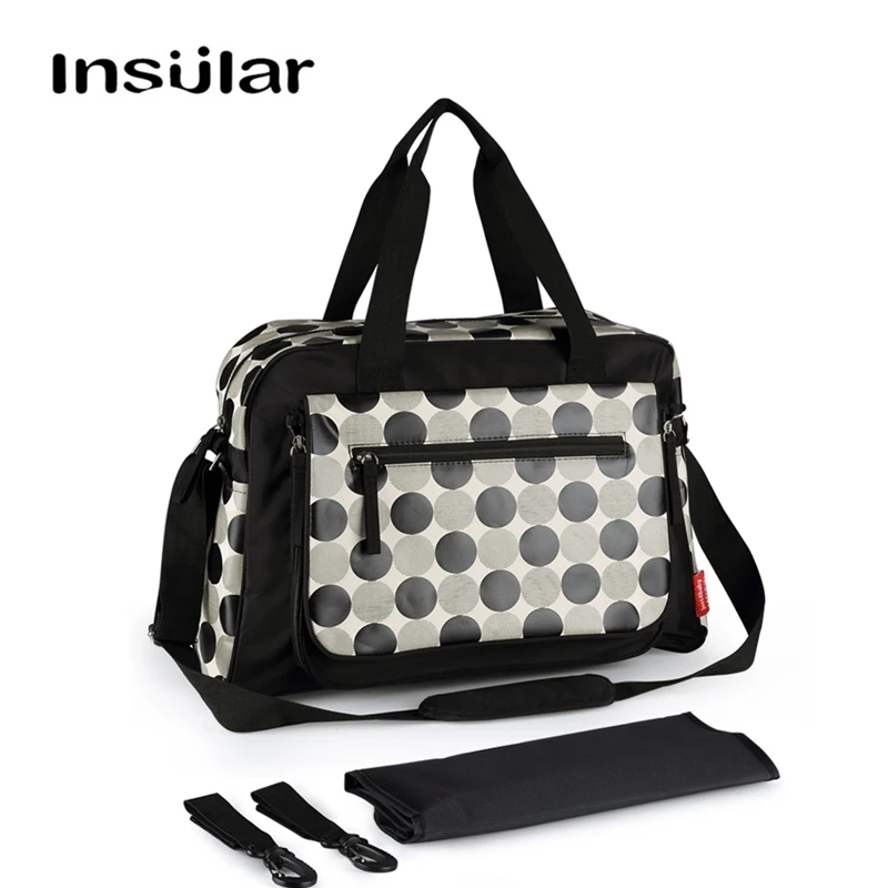 Tote Mutterschaft Windel Tasche мессенджер/сумки Kinderwagen Baby Mummy Taschen Dot mit jandern Pad/Kinderwagen