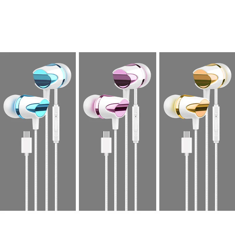 

Wired Control USB Type-C Earbuds Stereo With MIC earphone For Letv LeEco Le 2/Max/Pro For Xiaomi Mi5 Mi6 hot sale