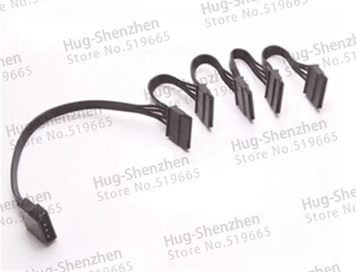 30 шт. 18awg 4PIN IDE Molex до 5 Порты и разъёмы 15pin SATA Мощность Шнур кабеля Ведущий для