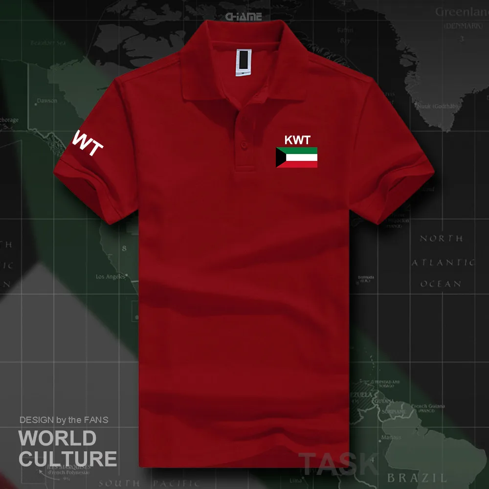 Kuwait Kuwaiti polo shirts men short sleeve white brands printed for