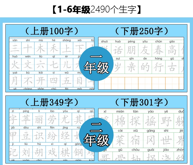 2 шт./компл. Pinyin/штрихи и радикалы/палка рисунок обычный скрипт каллиграфия дети ученики паз каллиграфия копировальная книга