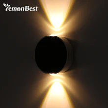 6 Вт вверх и вниз влево и вправо двунаправленный светодиодный настенный светильник для внутреннего и наружного коридоров AC 85-265 в настенные светильники