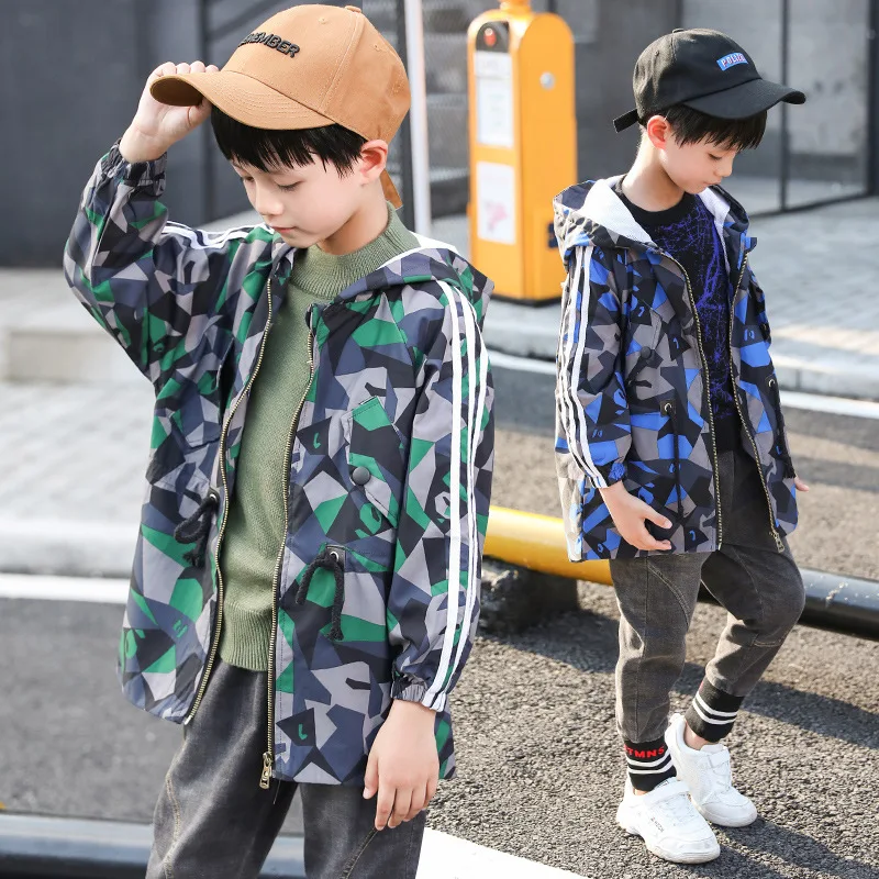 

Camouflage Jackets For Boys Teenagers 4 5 6 7 8 9 10 11 12 13 Years Hooded Long Sleeve Kids Outwear Autumn School Boys Coats