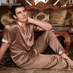2019 новые мужские пикантные шелковые костюмы мужской костюм для фитнеса пижамы для девочек пуловер для сна Домашняя одежда Лидер продаж pyajama