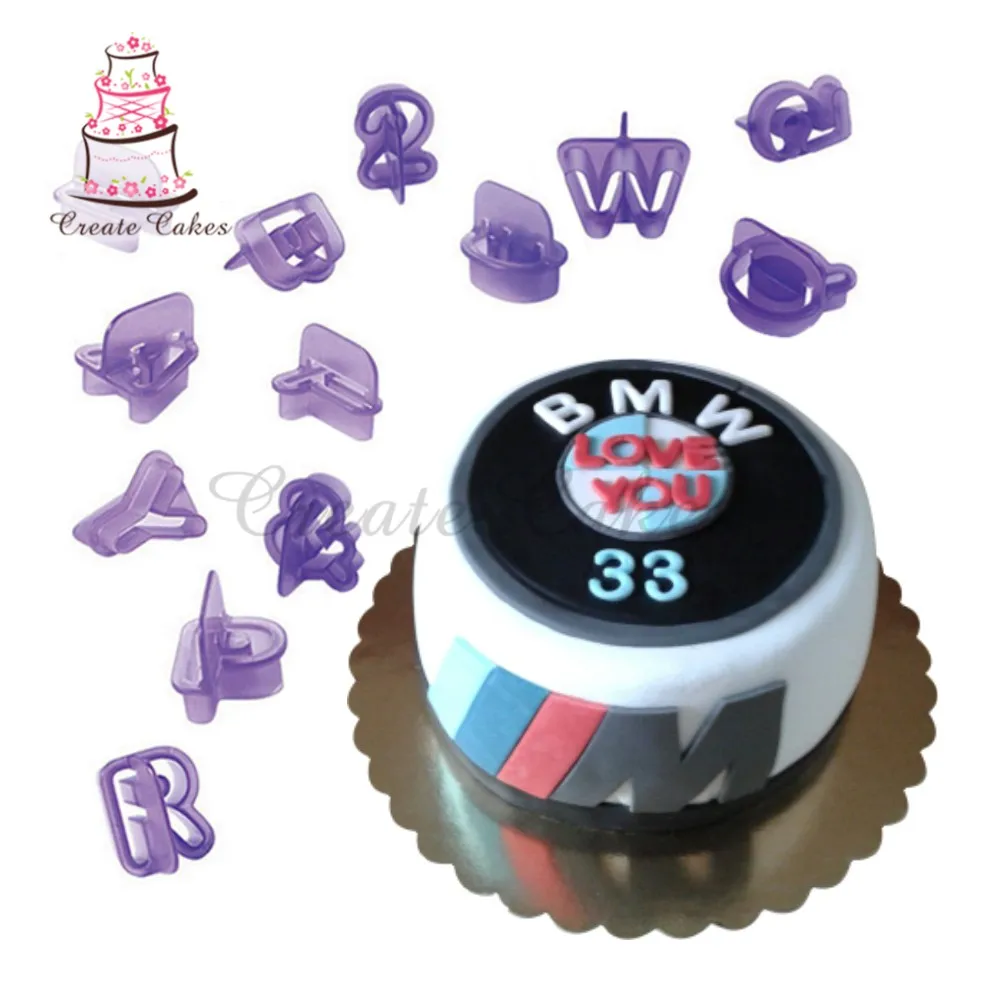 40pcs Set Letter Cake Cookie Sugarcraft Fondant Decorating Plunger