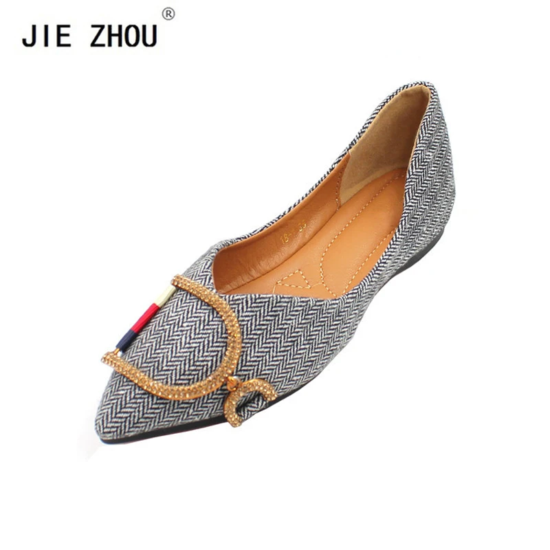 

2019 New Ladies Flat Shoes Casual Shoes Woman Comfortable Pointed Toe Flat Shoes Spring Autumn Brand Women Shoe zapatos de mujer