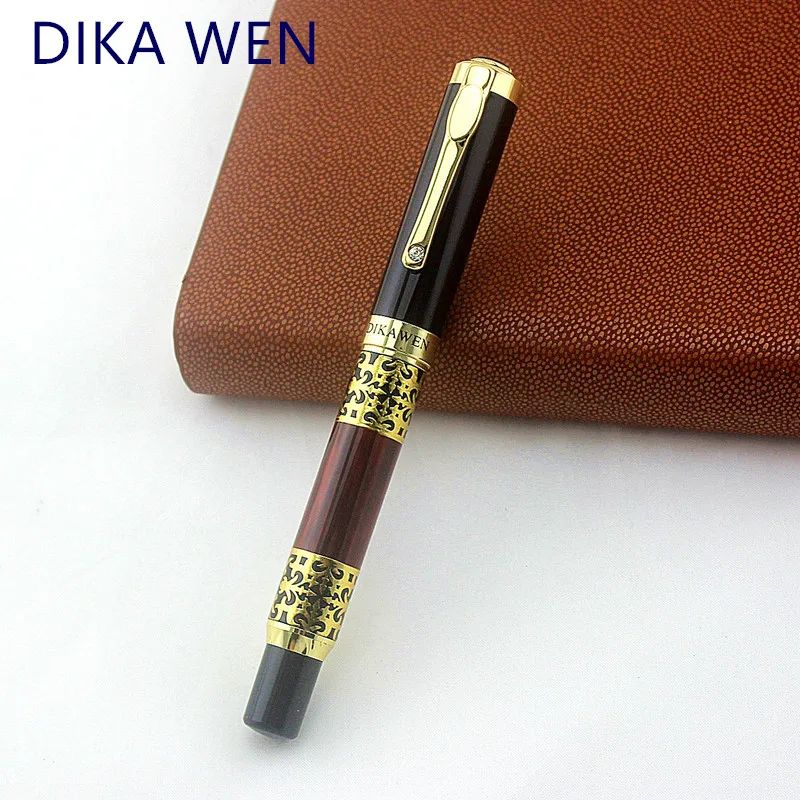 

Diamond Gold Clip Fine Nib Fountain Pen 1pc/lot 0.5mm Student Practice Calligraphy Ink Pens School Office Supplies