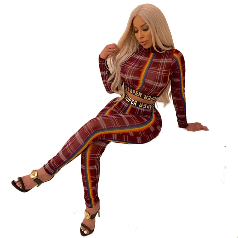 

2018 Club Mesh 2 Two Piece Set Sexy Transparent Outfits Long Sleeve Crop Top and Pants Party Suit Matching Women Sets