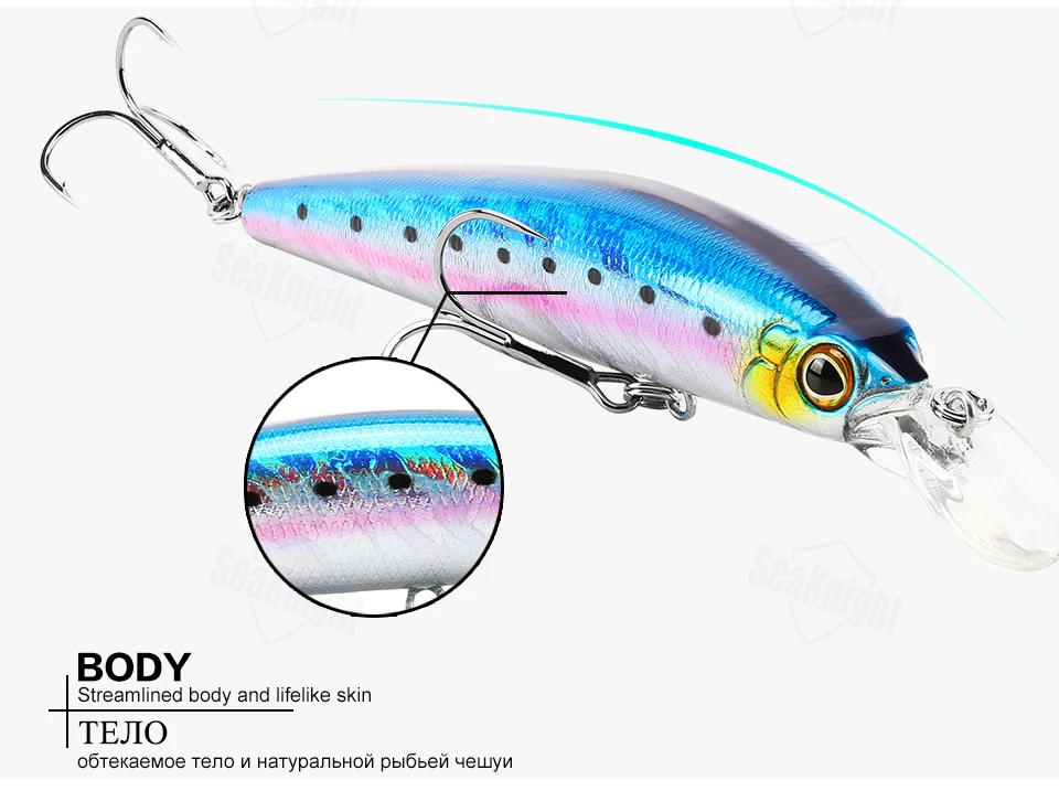 SeaKnight SK023 гольян 22,5 г 125 мм 0-1,5 м плавающая 1 шт. жесткая приманка для рыбалки 3D глаза Mionnow приманка морская Пресноводная Рыбалка